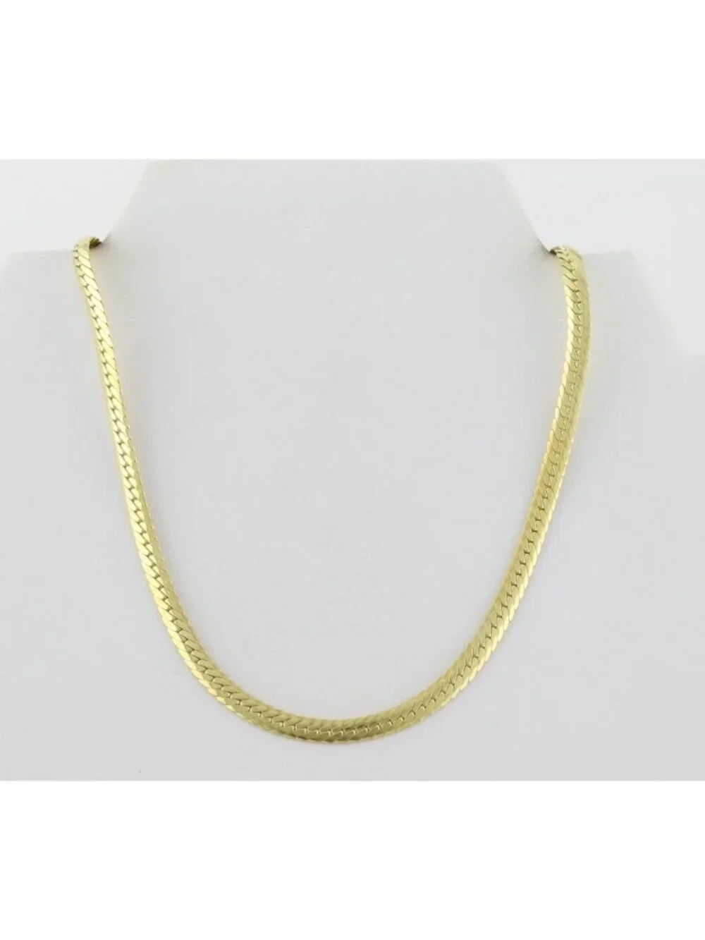 Men's 18k Gold Over Sterling Silver Flat Curb Link Cuban Chain 24